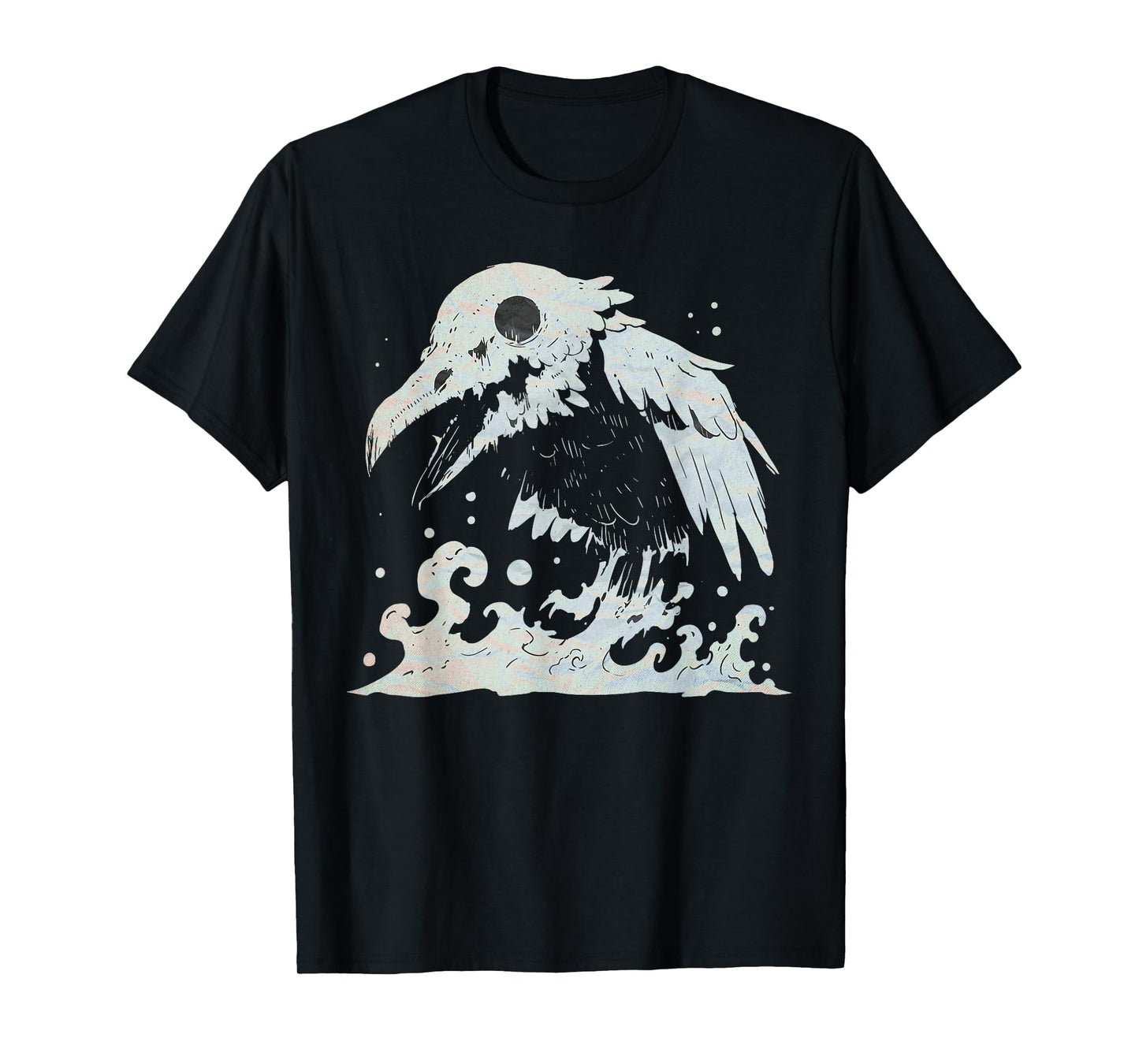 Avian Pastel Goth Bird Lover Halloween Spooky Corvid Crow T-Shirt