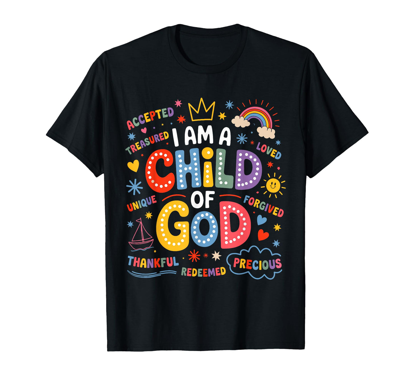 I Am A Child of Groovy God Christian Jesus Faith Bible Verse T-Shirt