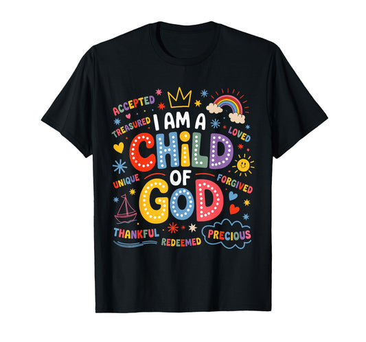 I Am A Child of Groovy God Christian Jesus Faith Bible Verse T-Shirt