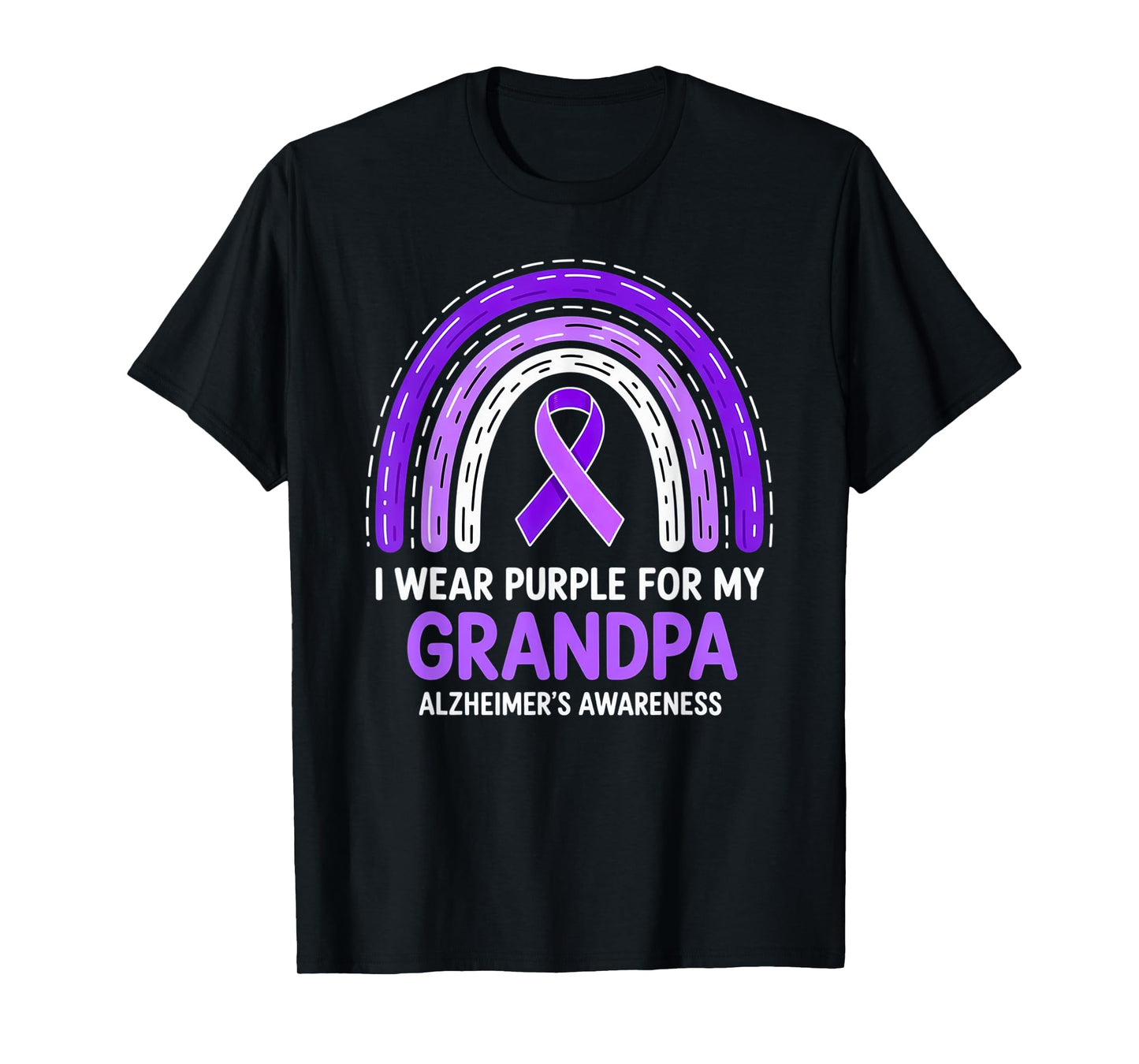 I Wear Purple For My Grandpa Alzheimer's Awareness Ribbon T-Shirt