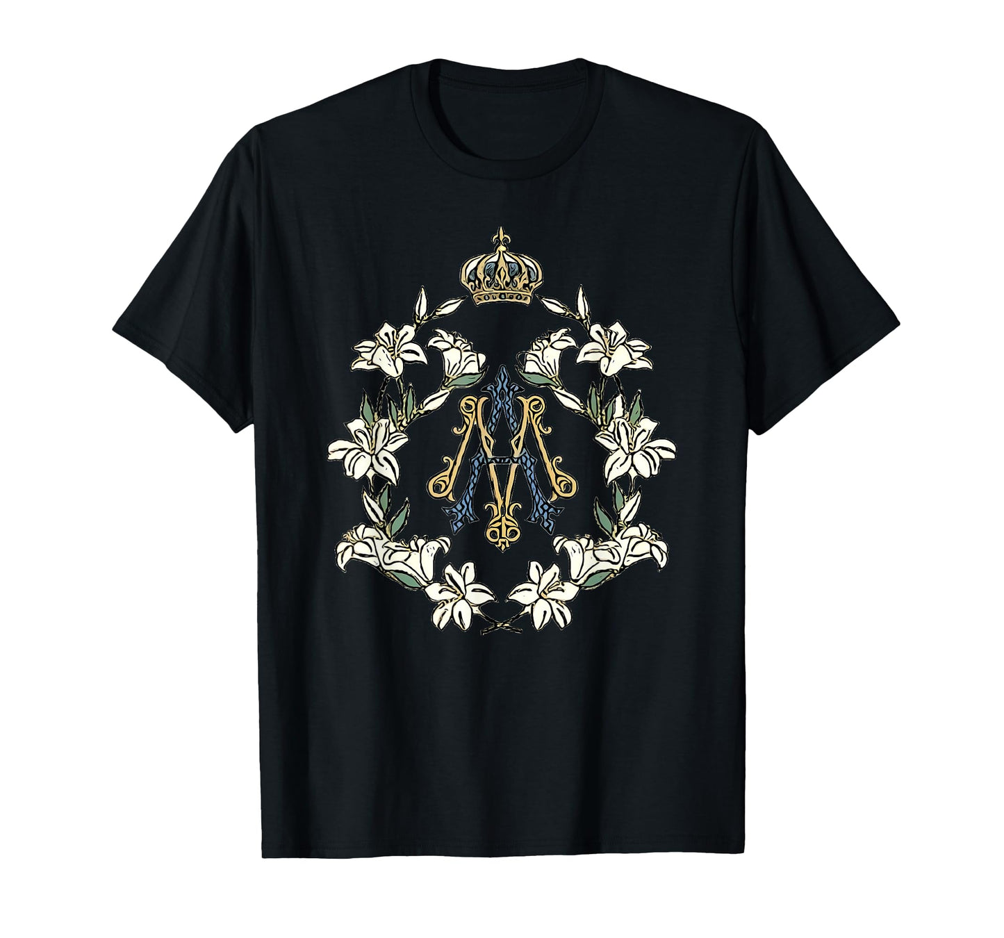 Blessed Mother Marian Catholic Symbol T-Shirt