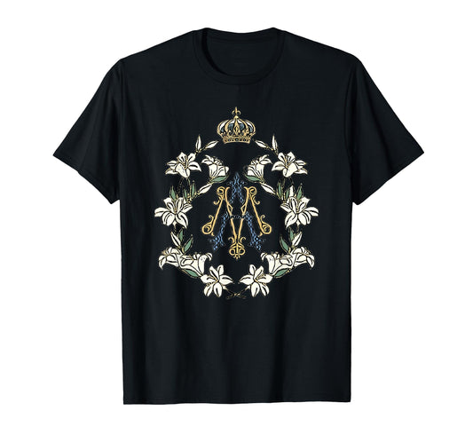 Blessed Mother Marian Catholic Symbol T-Shirt