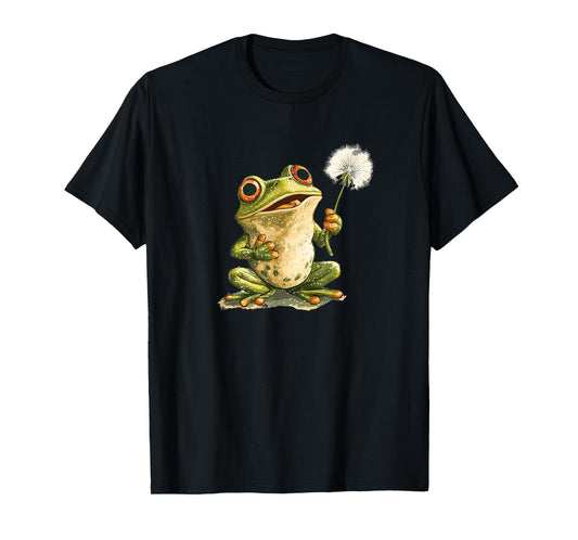 Nice Frog blows Dandelion Flower Costume T-Shirt