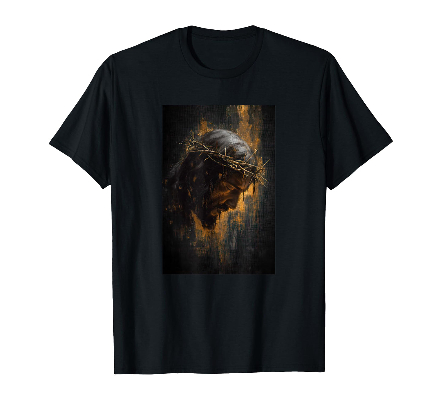 Face of Jesus Man of Sorrows Crowned in Thorns Faith T-Shirt