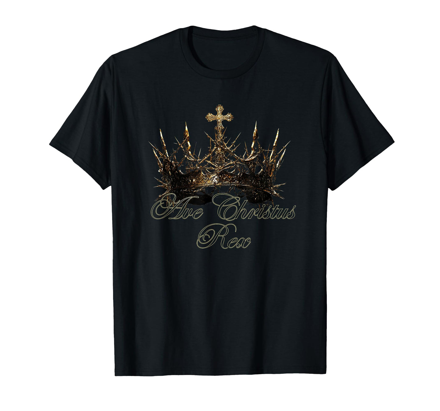 Ave Christus Rex Crown of Thorns Religious Gifts Apparel T-Shirt