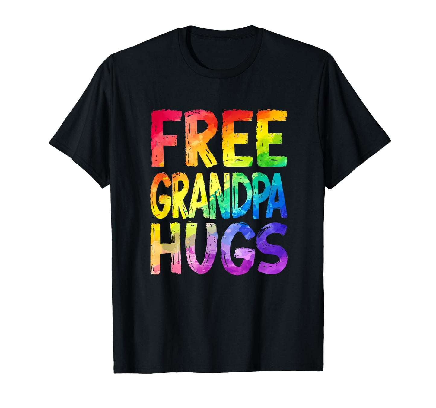 Free Grandpa Hugs Lgbt Pride Lgbtq Lesbian Gay Rainbow T-Shirt