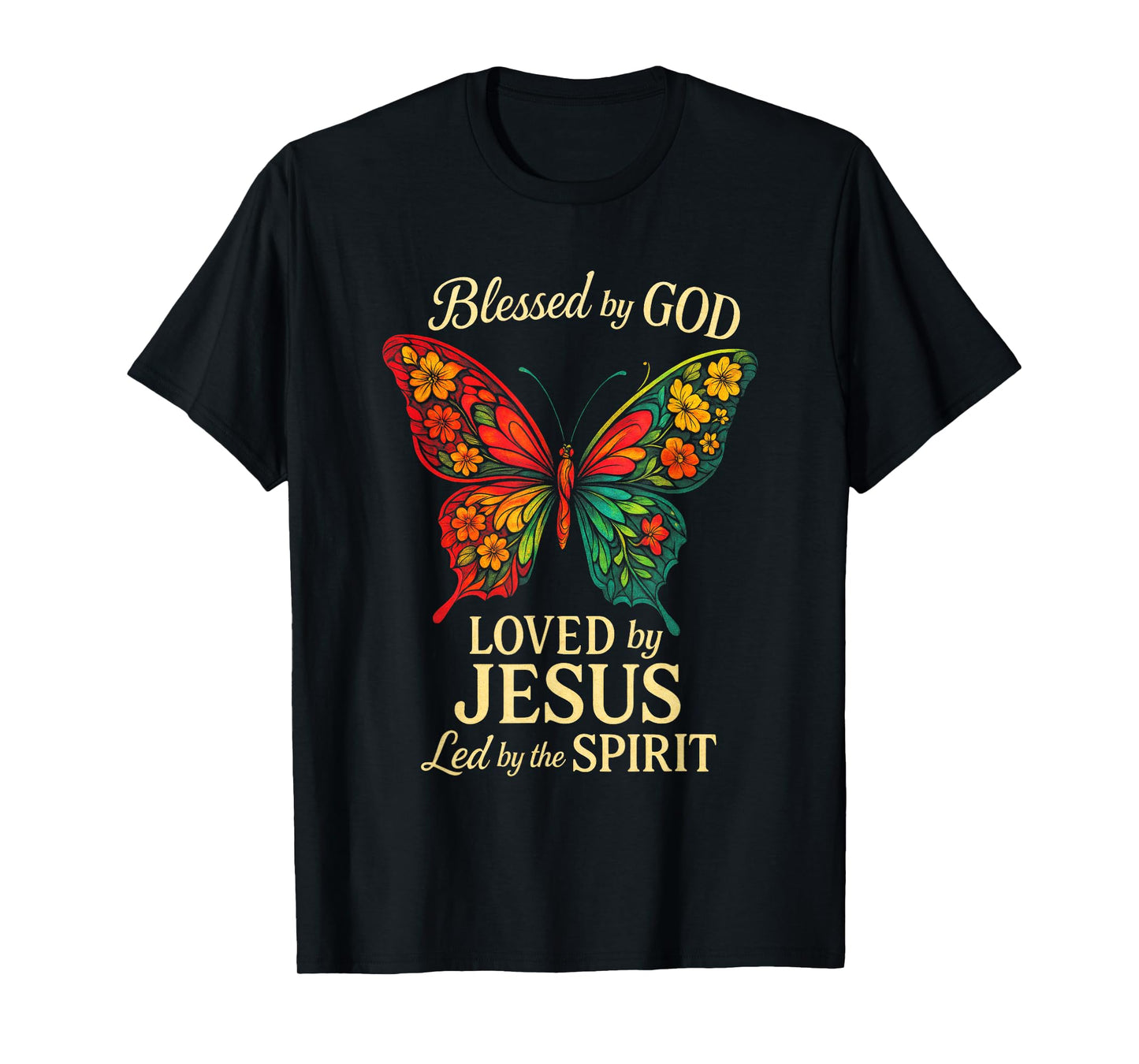 Blessed by GOD - Christian Butterfly Holy Spirit T-Shirt