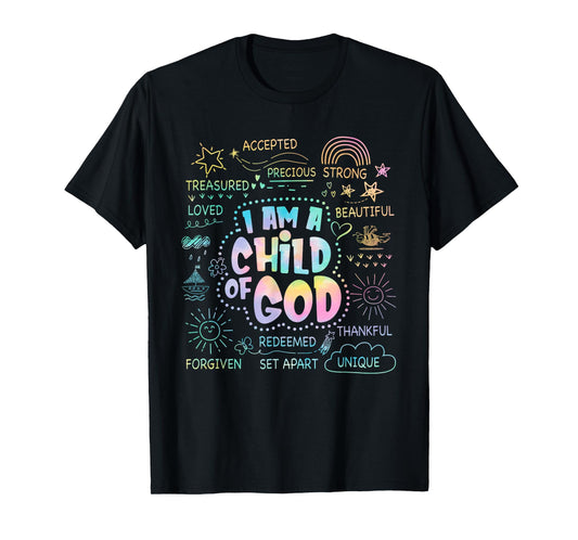 I Am A Child of God Christian Retro Jesus Faith Bible Verse T-Shirt
