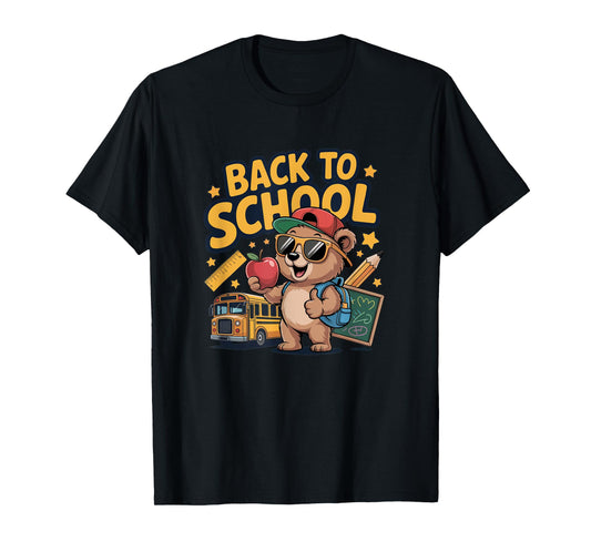 Back to School Bear Cute Kid Teacher Student Enjoy School T-Shirt