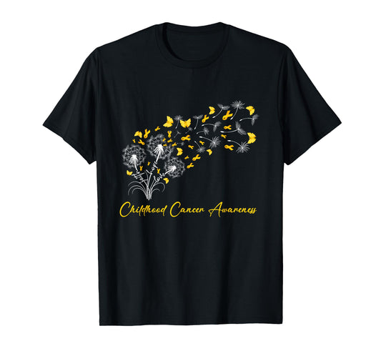 Childhood Cancer Awareness Dandelion Faith Hope Love Support T-Shirt