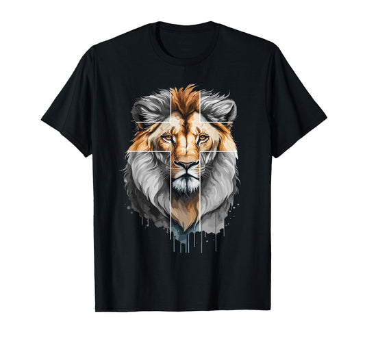 Jesus Lion of Judah christian cross T-Shirt