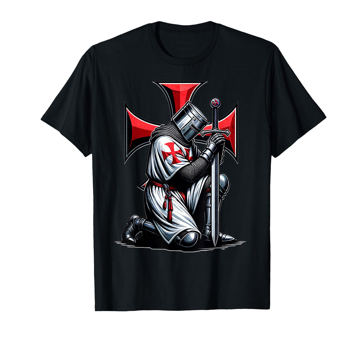 Knight Templar Cross Christian Warrior Crusader T-Shirt