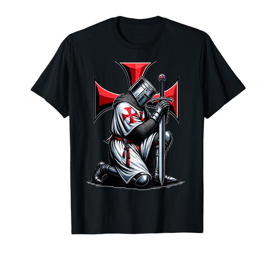 Knight Templar Cross Christian Warrior Crusader T-Shirt