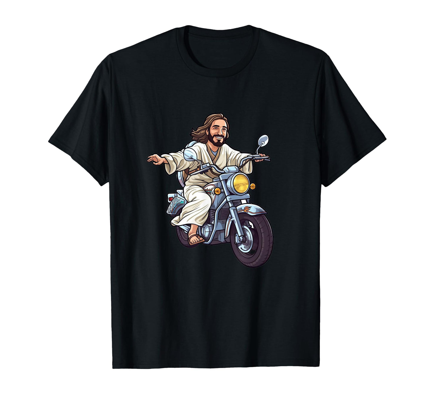 Funny Jesus Christ on a Bike God Fun Church Gift T-Shirt