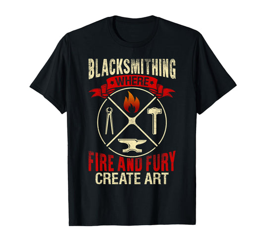 Blacksmithing Forge & Forging Blacksmith T-Shirt