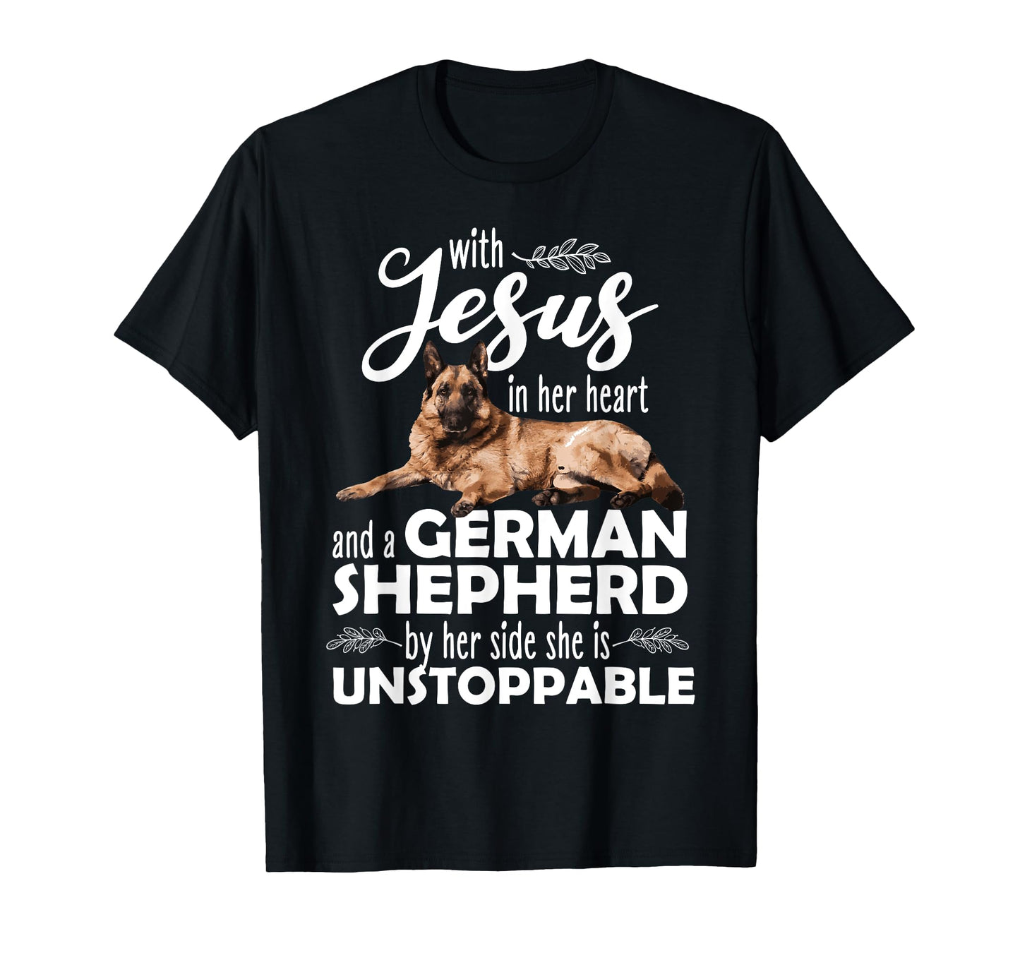 Funny German Shepherd Art For Women Girls Kids Dog Lover T-Shirt