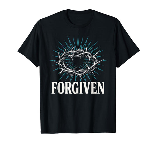 Christian Y2K Faithwave Forgiven Crown of Thorns Christcore T-Shirt