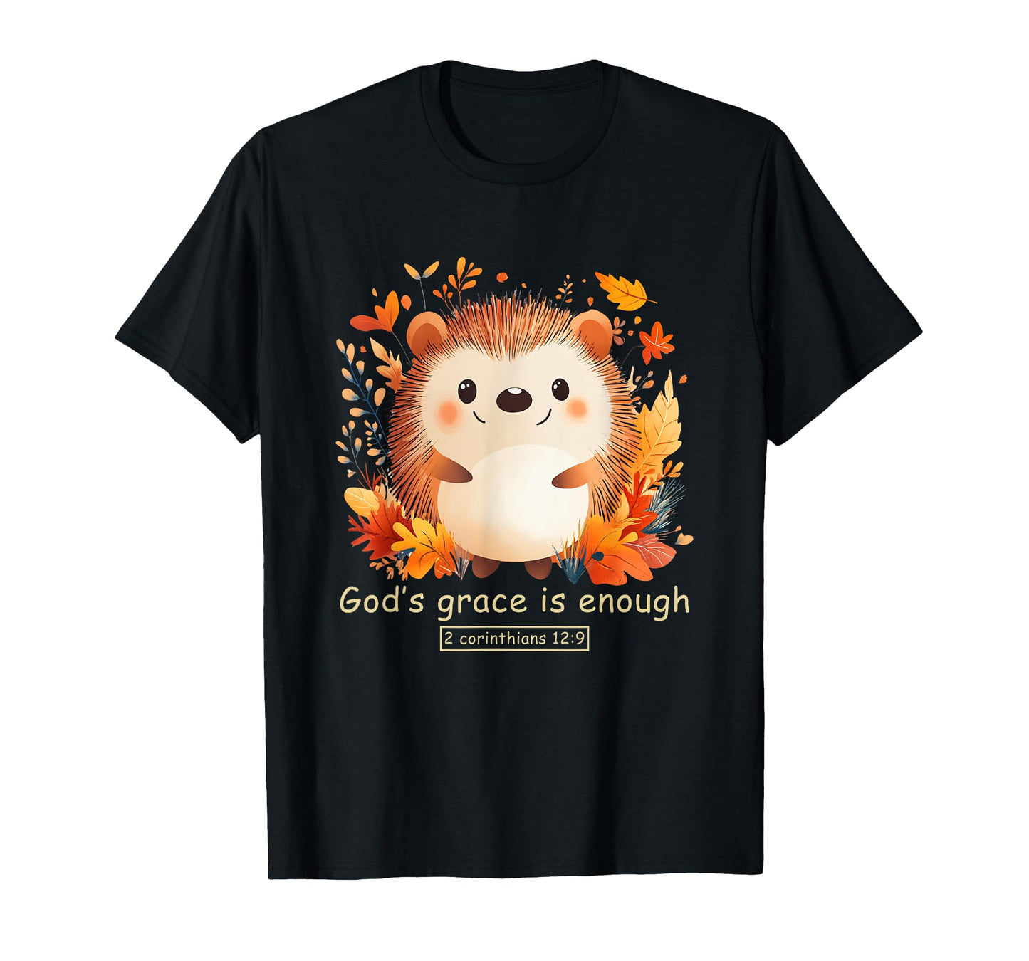 God's Grace Is Enough Hedgehog Bible Verse T-Shirt