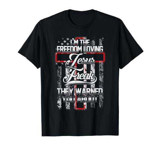 Freedom Loving American Jesus Freak Bible T-Shirt