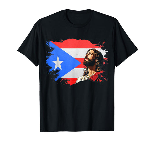 Puerto Rican Heritage Proud Christian T-Shirt