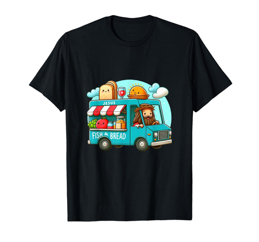 Jesus' Fish & Bread Food Truck cute for cute for foodies T-Shirt