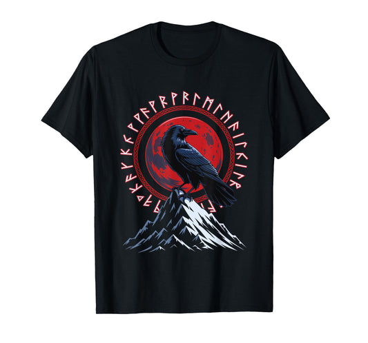 Odin Ravens Huginn & Muninn Vegvísir Vikings Myth T-Shirt