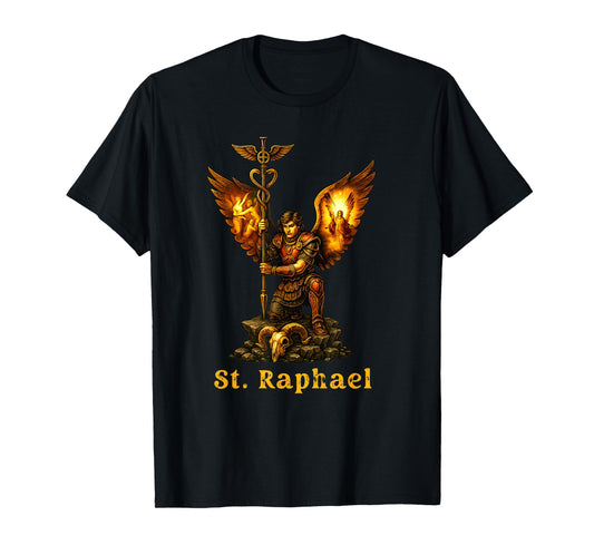 Saint Archangel Raphael Christian Art Faith T-Shirt