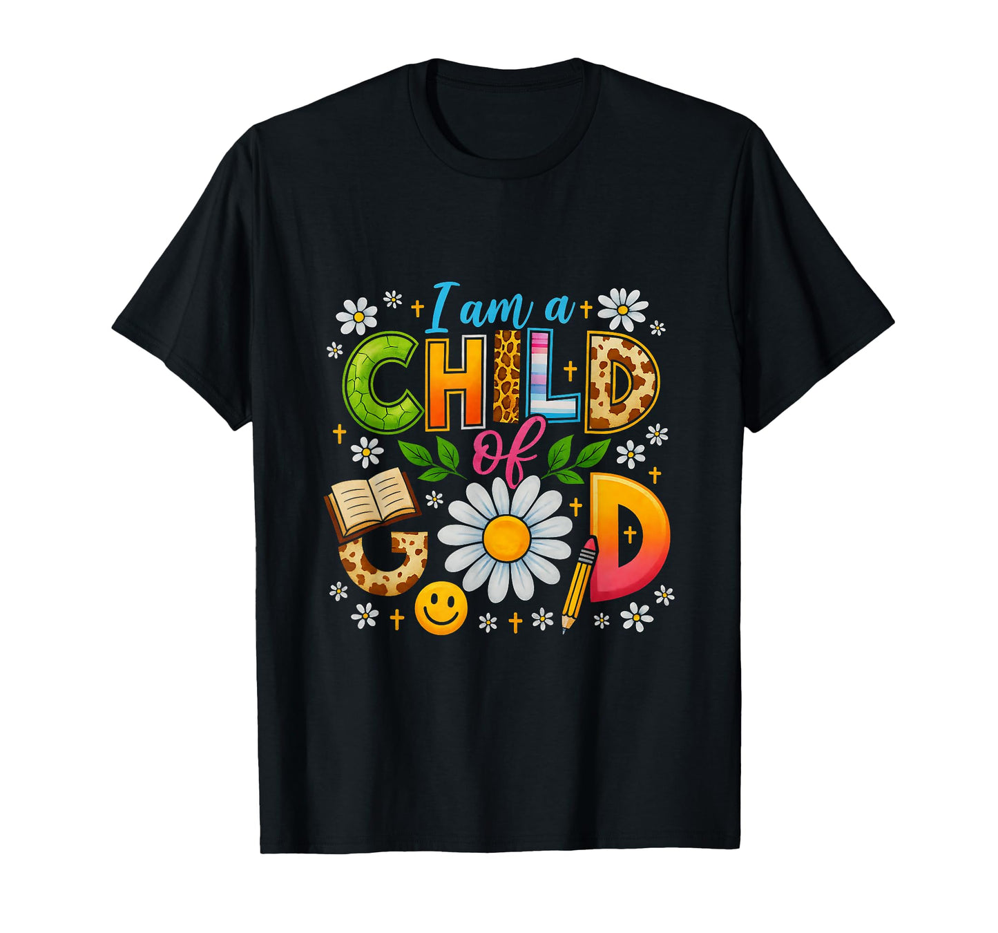 Faith Kids I Am A Child Of God Christian Retro Jesus T-Shirt