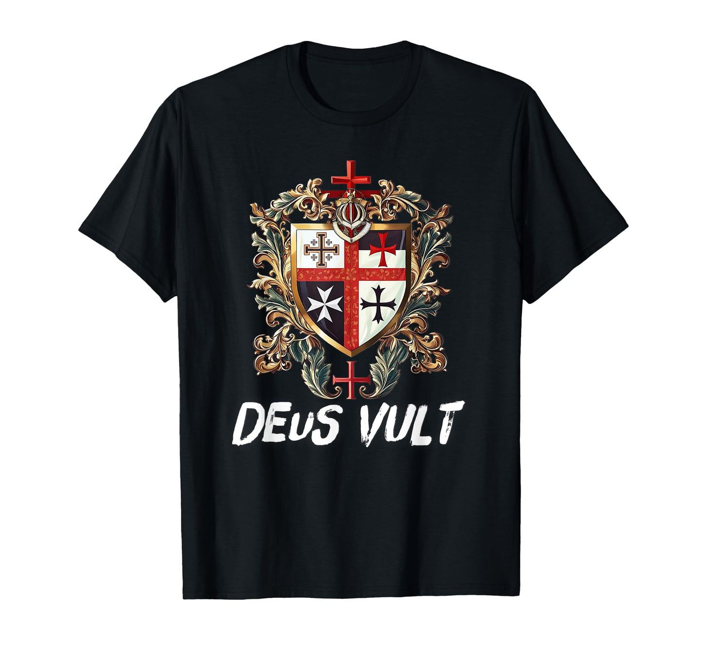 Catholic Knight Templar Crusader Cross Latin T-Shirt