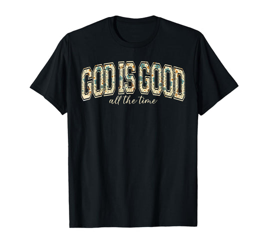 Jesus God is Good Christian Cross Pray Faith Bible Religious T-Shirt