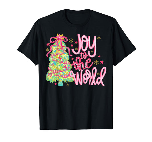 Joy to The World Jesus Christian Xmas Tree Holiday Christmas T-Shirt