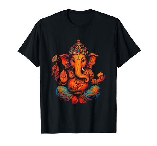 Ganesh Symbol Yoga Hindu Elephant God Ganesha Puja T-Shirt