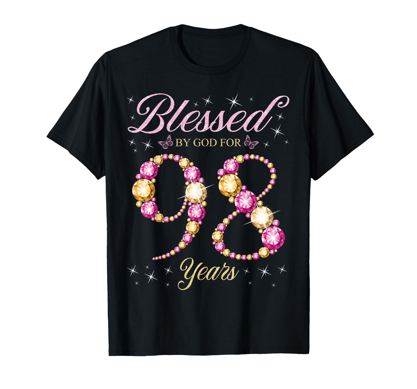 Blessed By God For 98 Years Old 98th Birthday Party T-Shirt