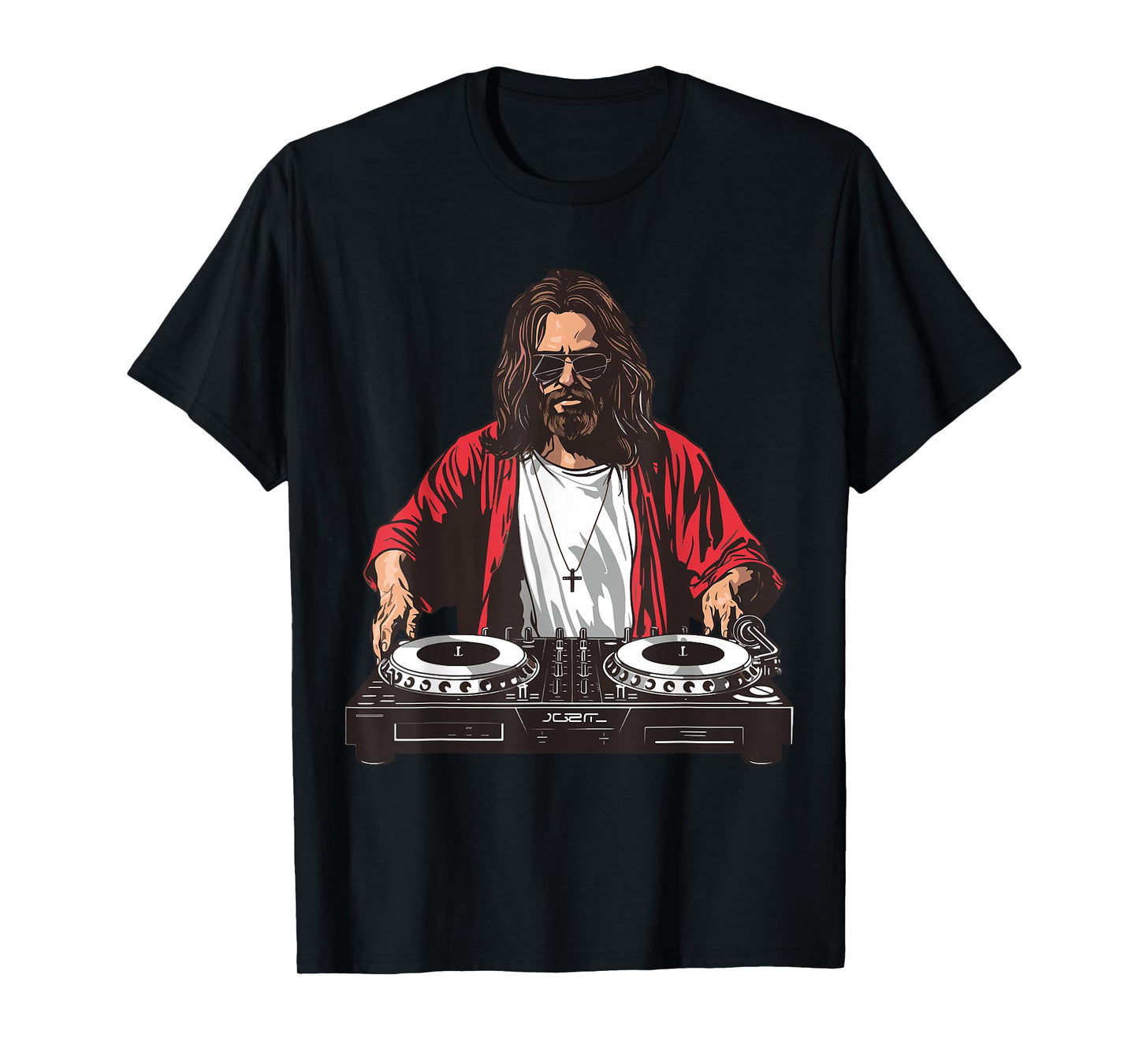 Jesus DJ Beat Maker Electronic Music Techno Music Christian T-Shirt