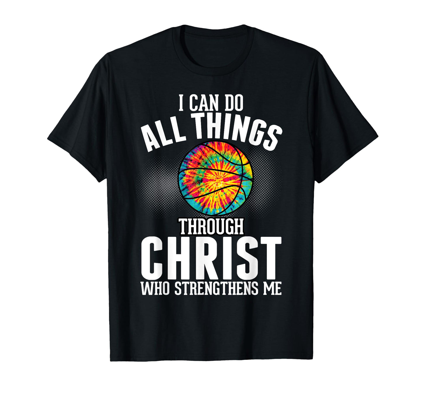 Christian Basketball Fun Men Boys Kids Religious Bible Verse T-Shirt