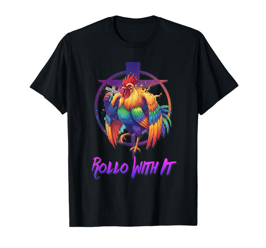 DeColores Cursillo Rainbow Rooster Catholic T-Shirt