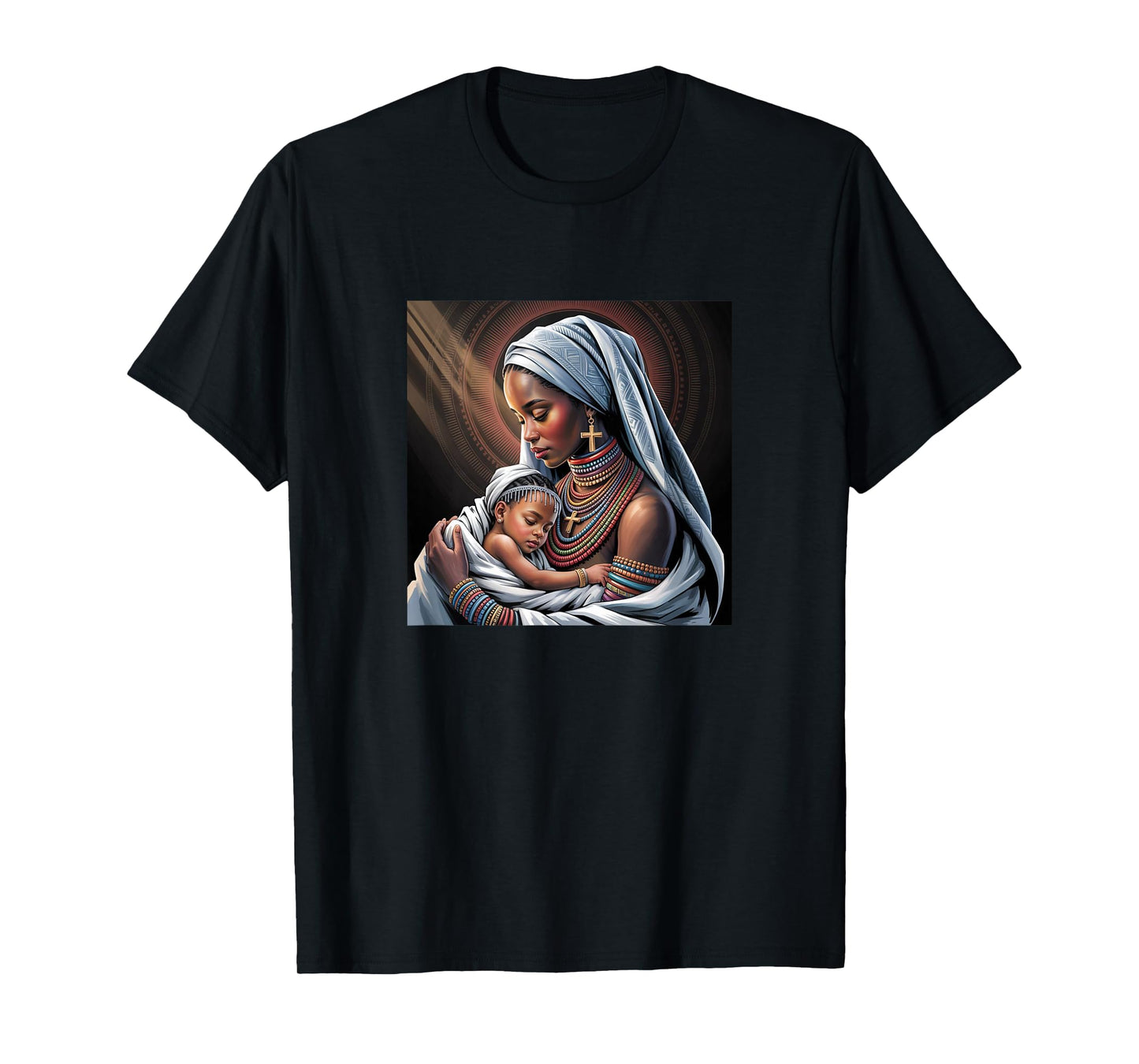 Black Mother & Child - Ethiopian Christian Inspired Tee T-Shirt