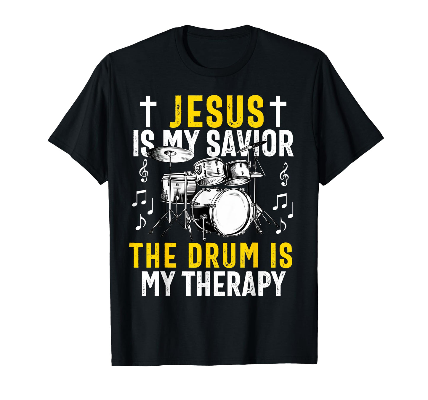 Christian Drummer Drum Player Stick Men Jesus Worship Music T-Shirt