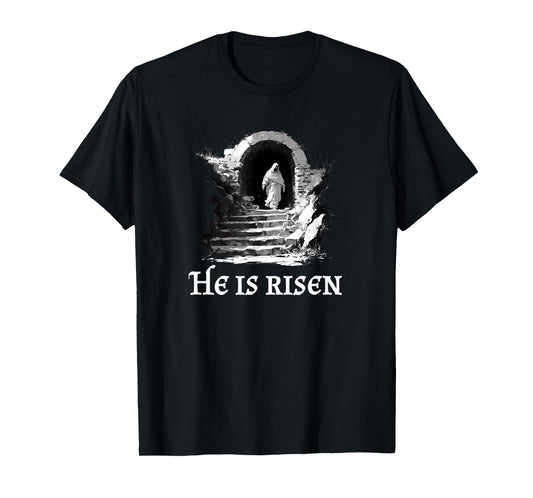 He Is Risen! Cross Jesus, Easter Day Christians Vintage gift T-Shirt