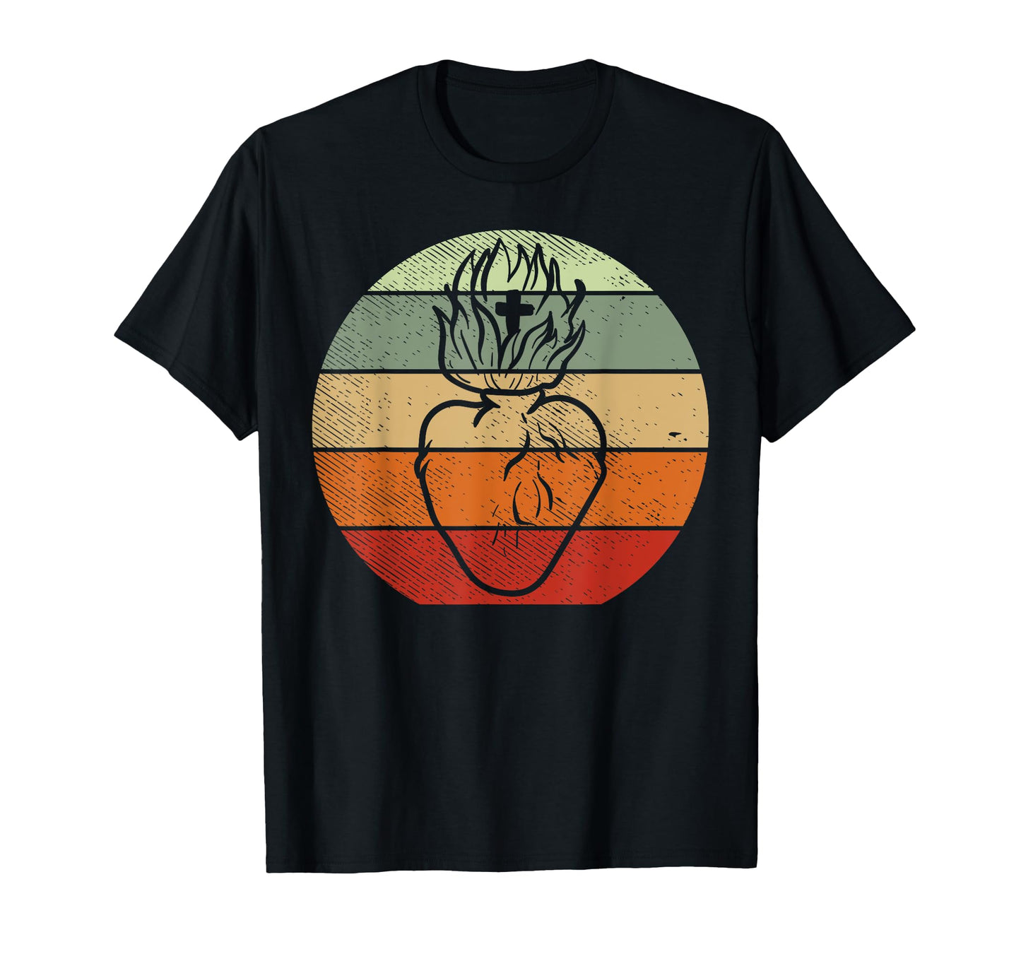 Heart Jesus Sacred God Religious Catholic Christian Gift T-Shirt