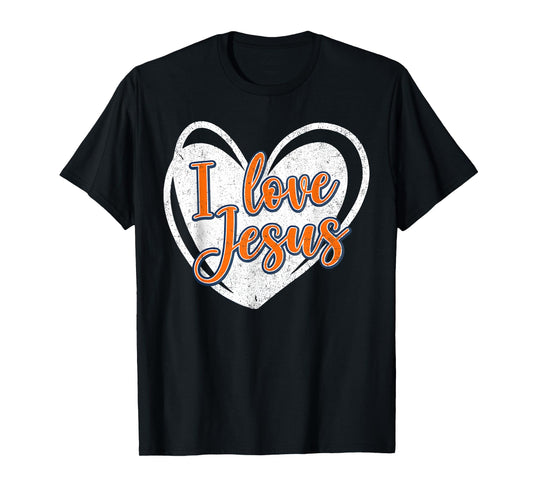 Jesus I Love Jesus Christian Cross God Faith Bible Pray T-Shirt