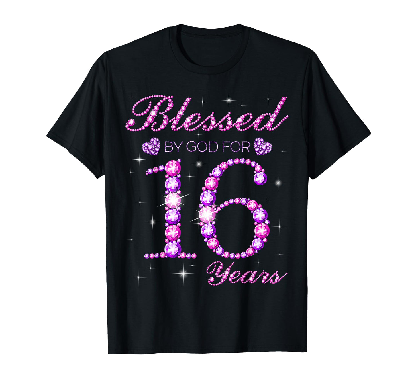 Blessed by God for 16 Years Old 16th Birthday Party T-Shirt