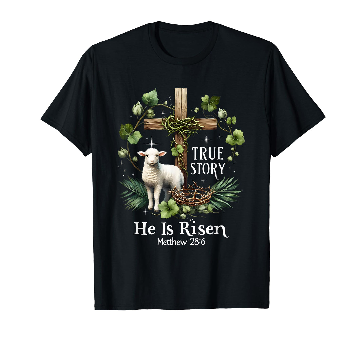 Coquette True Story He Is Risen Easter Vintage Christian T-Shirt