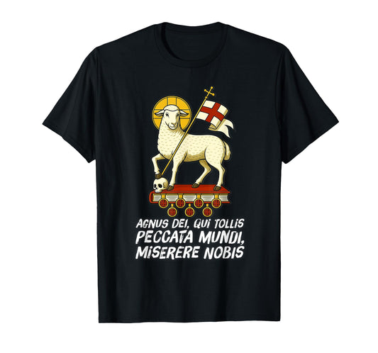 Agnus Dei Sanctus Traditional Latin Mass Catholic T-Shirt