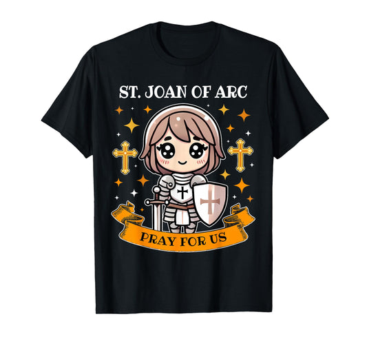St Joan of Arc Catholic Christian Pray for Us Kids Toddlers T-Shirt