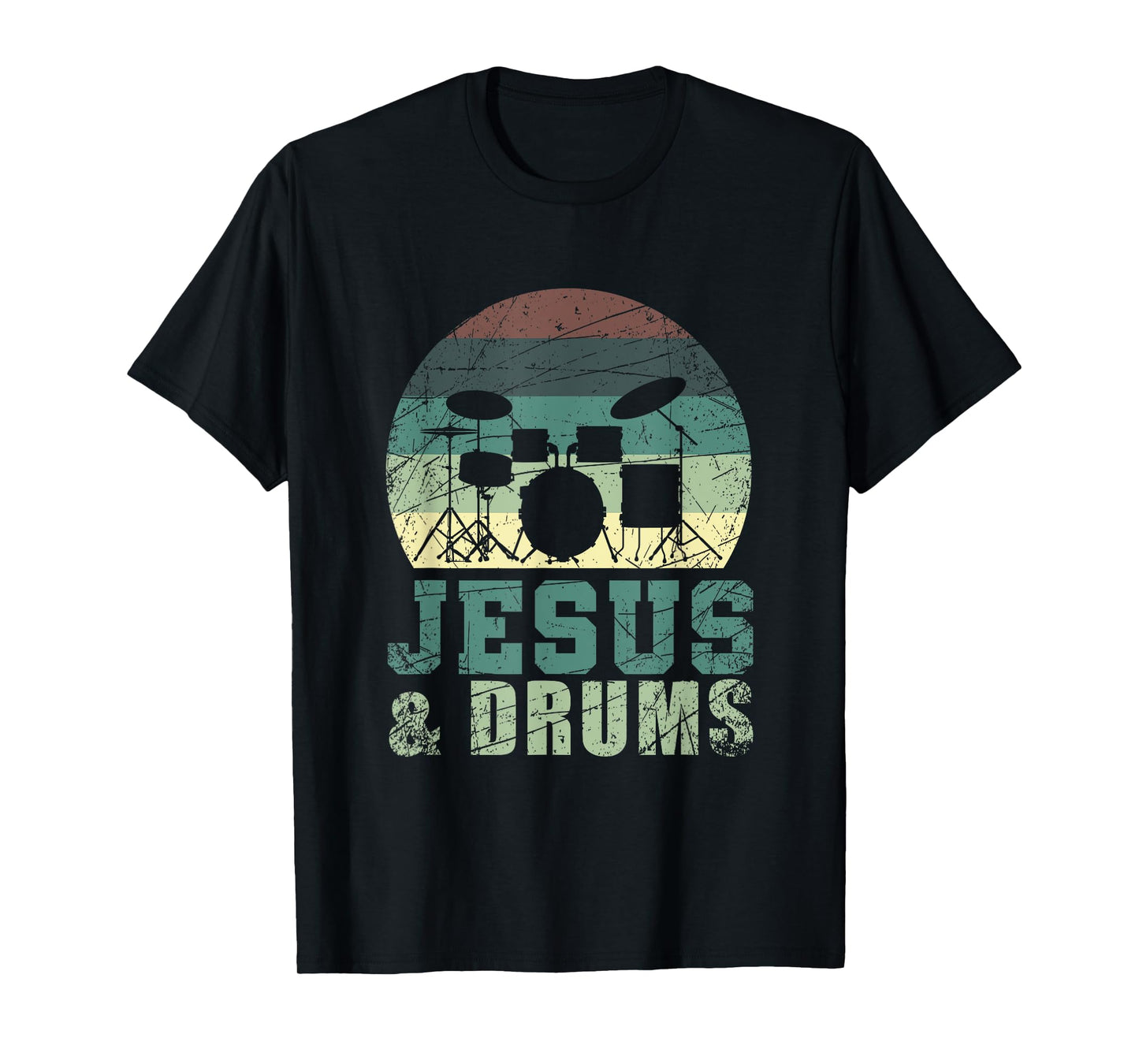 Drummer Christian Religious Drums Player Gift Jesus T-Shirt