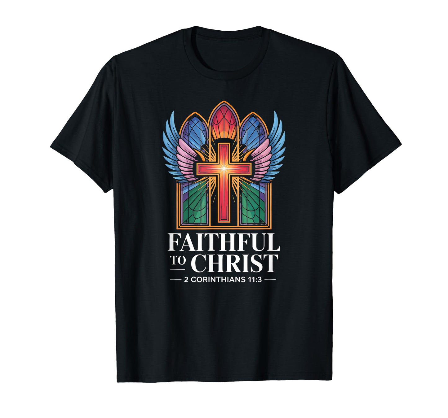 Faithful to Christ Cross 2 Corinthians 11:3 Devotion T-Shirt