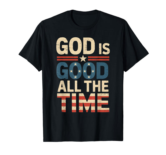 Vintage Retro Christian God is Good All The Time Jesus T-Shirt
