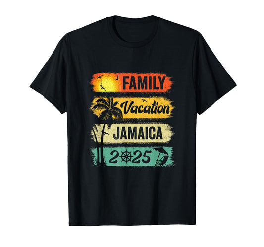 Family Jamaica Vacation 2025 Funny Matching Group Family T-Shirt