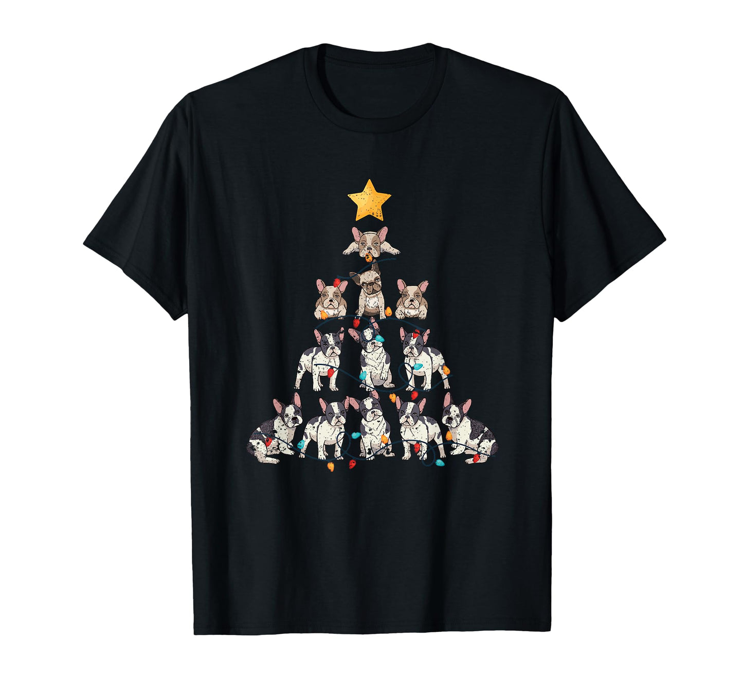 French Bulldog Christmas Tree Frenchie Dog Xmas PJs Pajamas T-Shirt